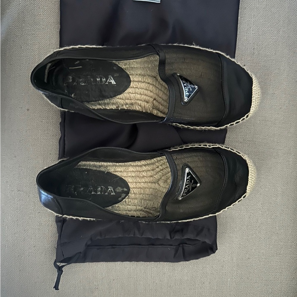Prada triangle espadrilles
